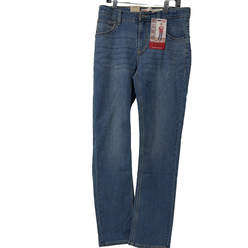Levi's 511 Slim Fit Performance Jeans Boys 16 Blue Stretch Moisture Wicking